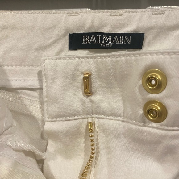 Balmain biker jeans with classic gold Balmain buttons. NWT!! - Picture 5 of 9